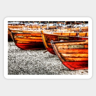 Derwentwater Wooden Rowing Boats Sticker